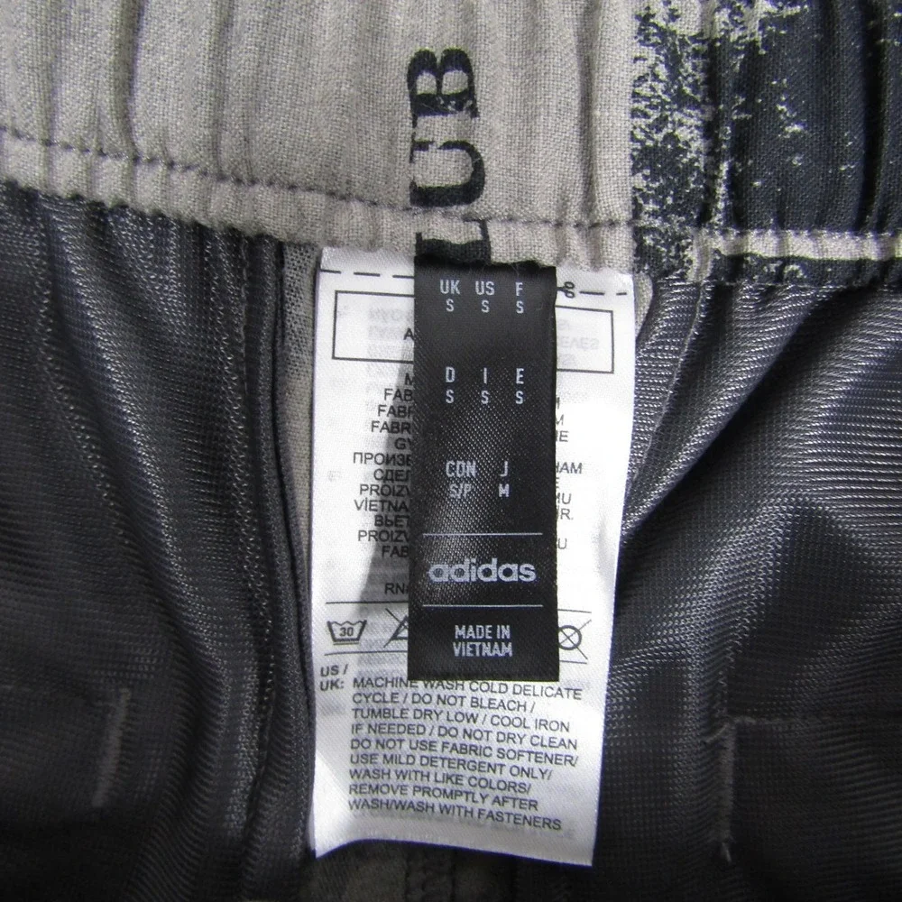 Adidas Go-To PRT Golf Shorts Mens Small Gray Black Crest Print Graphic Athletic